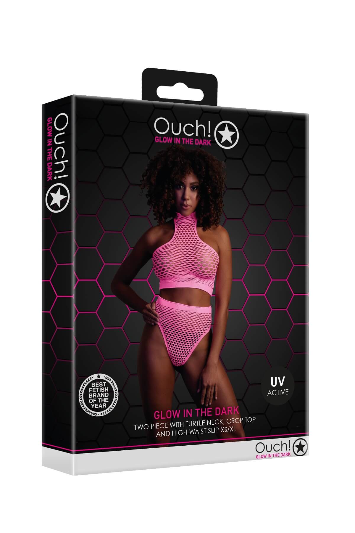 set din plasa elastica de culoare roz neon cutie